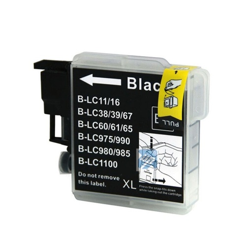 [BI-LC980XLBK(U)] Brother LC980XL/LC1100XL/LC985XL Negro Cartucho de Tinta Generico - Reemplaza LC980BK/LC1100BK/LC985BK