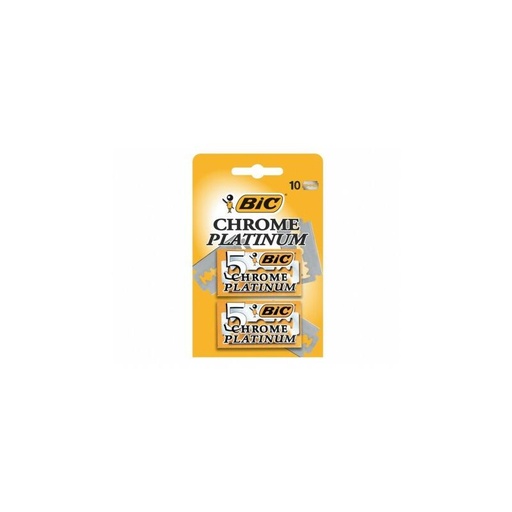 [BIC00001-5] Bic Chrome Platinum Pack de 2 Cajas de 5 Hojas de Afeitar Doble Filo