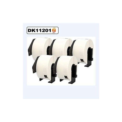 [BR-DK11201] Brother DK11201 - Etiquetas Genericas Precortadas de Direccion - 29x90 mm - 400 Unidades - Texto negro sobre fondo blanco