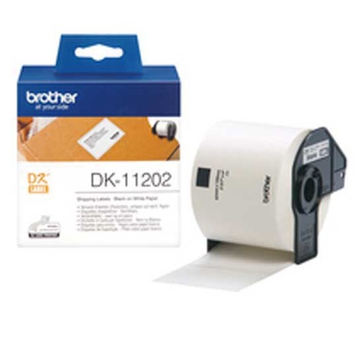 [BR-DK11202] Brother DK11202 - Etiquetas Genericas Precortadas para Envios - 62x100 mm - 300 Unidades - Texto negro sobre fondo blanco