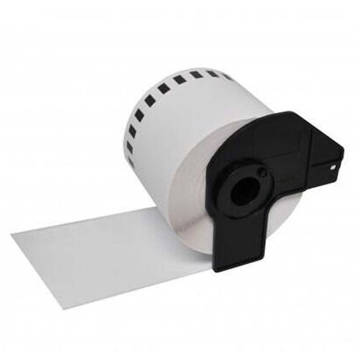 [BR-DK22205] Brother DK22205 - Etiquetas Genericas de Tamaño personalizado - Ancho 62mm x 30,48 metros - Texto negro sobre fondo blanco