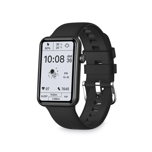 [BXSW13N] Ksix Tube Reloj Smartwatch Pantalla 1.57" - Bluetooth 5.0 BLE - Autonomia hasta 7 dias - Resistencia al Agua IP67 - Color Negro
