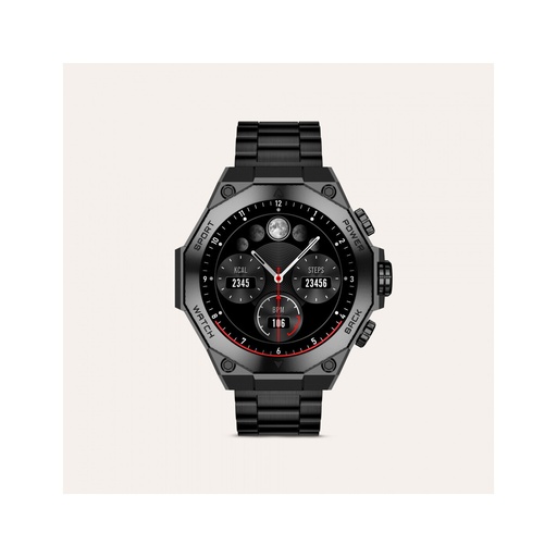 [BXSW21N] Ksix Smartwatch Titanium - Ritmo Cardiaco - Control de Sueño - Color Negro