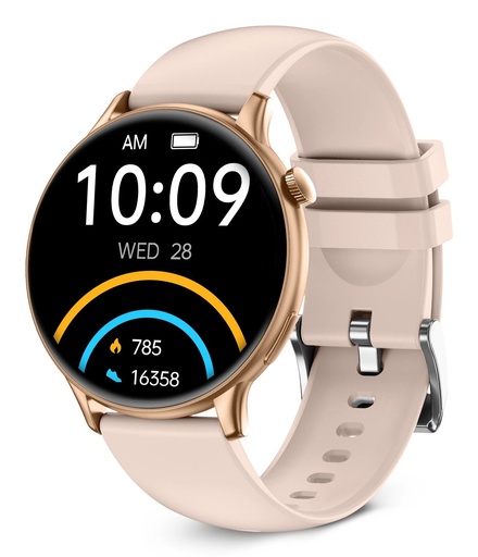 [BXSW24R] Ksix Core2 Smartwatch - Pantalla AMOLED 1,43? AMOLED - Autonomia Hasta 5 Dias - Modos Deporte y Salud, Llamadas, Asistentes de voz - IP67 - Color Rosa