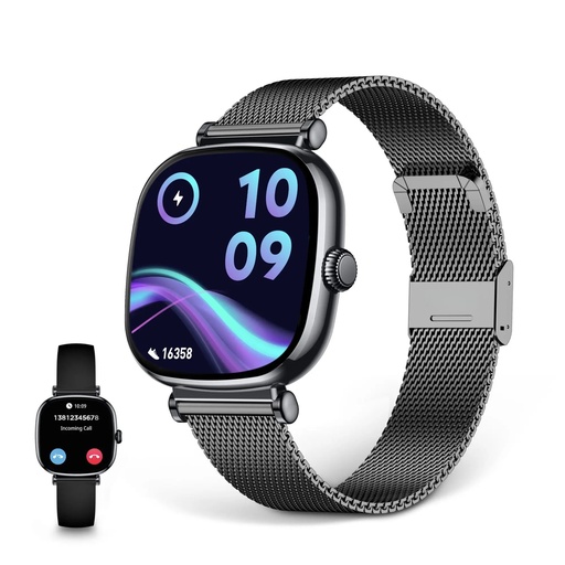 [BXSW30N] Ksix Iria Reloj Smartwatch Pantalla 1.7" AMOLED - Autonomia hasta 4 dias - Resistencia al Agua IP68 - Color Negro