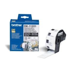 [DK11221] Brother DK11221 - Etiquetas Originales Precortadas Cuadradas - 23x23 mm - 1000 Unidades - Texto negro sobre fondo blanco