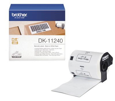 [DK11240] Brother DK11240 - Etiquetas Originales Precortadas Multiproposito Grandes - 102x51 mm - 600 Unidades - Texto negro sobre fondo blanco