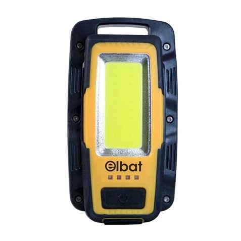 [EB0452] Elbat Linterna LED Recargable - Gancho e Iman - Cob 8W 600LM - Color Negro