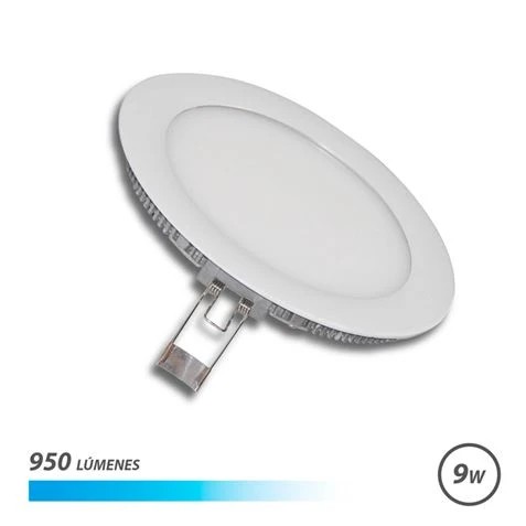 [EB0467] Elbat Downlight Empotrar Ultraplano LED 9W 950LM - Luz Fria - Diseño de Bajo Perfil - Facil Instalacion - Color Blanco