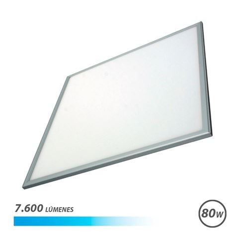 [EB0468] Elbat Panel LED 60x60 80W 7600LM - Luz Fria - Ahorro de Energia - Larga Vida Util - Facil Instalacion - Color Blanco