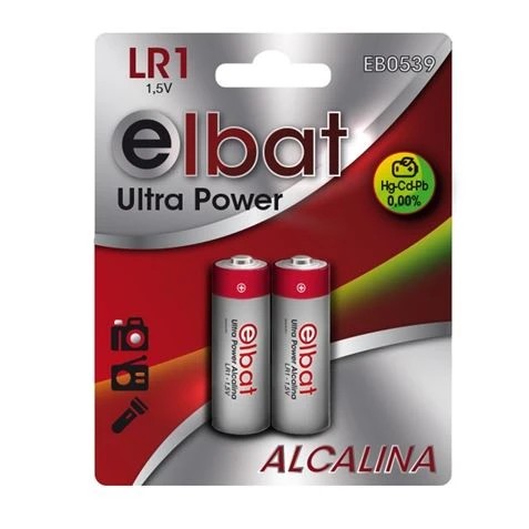 [EB0539] Elbat Pack 2 Pilas Alcalinas LR1 - Color Varios