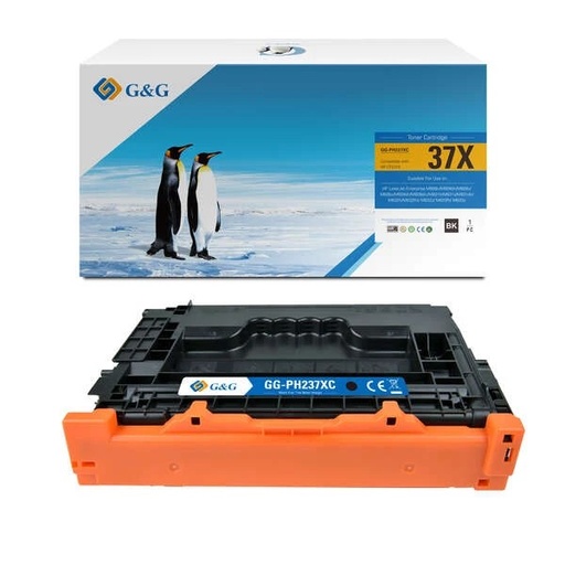 [GG-CF237X] G&G HP CF237X Negro Cartucho de Toner Generico - Reemplaza 37X