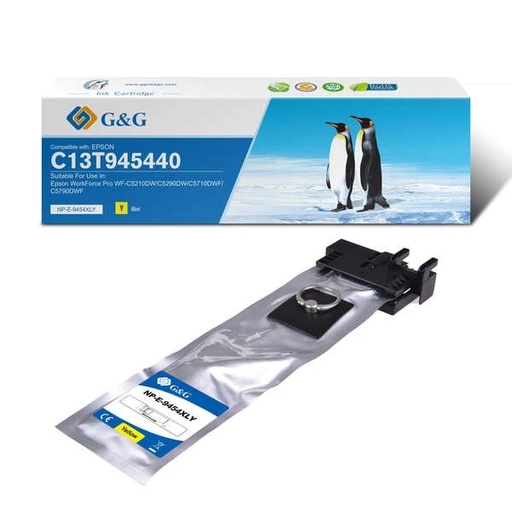 [GG-T9454(PG)] G&G Epson T9454 Amarillo Cartucho de Tinta Pigmentada Generico - Reemplaza C13T945440