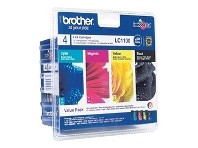 [LC1100VALBP] Brother LC1100 Pack de 4 Cartuchos de Tinta Originales - LC1100VALBP