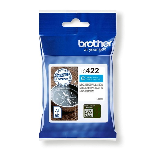 [LC422C] Brother LC422 Cyan Cartucho de Tinta Original - LC422C