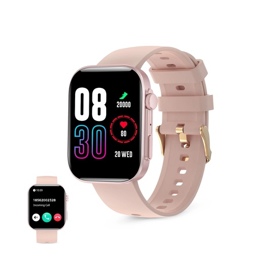 [LEXC002R] Ksix Contact iStyle Smartwatch - Pantalla AMOLED 2,01? IPS - Autonomia Hasta 5 Dias - Modos Deporte y Salud, Llamadas, Asistentes de voz - IP68 - Color Rosa