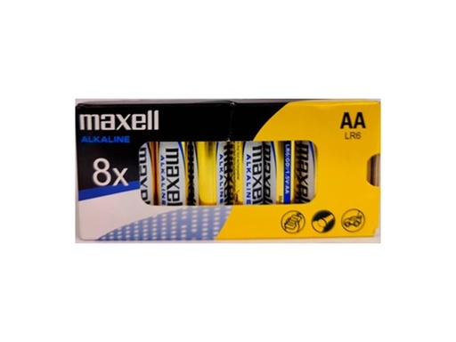 [LR06-BOX8 MXL] Maxell Pack de 8 Pilas Alcalinas LR06 AA 1.5V