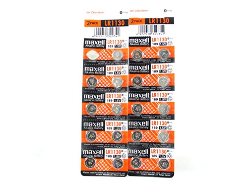 [LR1130-B10 MXL] Maxell Pack de 10 Pilas Alcalinas de Boton LR1130 1.5V