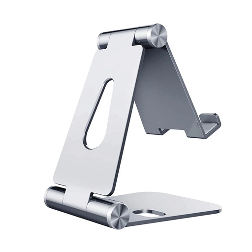 [MS2PM-086] Aisens Soporte de Sobremesa Tamaño M Ajustable (2 Pivotes) para Movil / Tablet - Color Plata