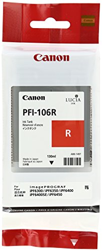 [PFI106R] Canon PFI106 Rojo Cartucho de Tinta Original - PFI106R/6627B001