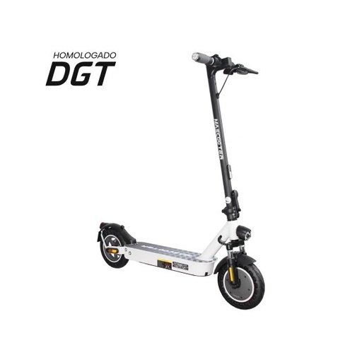 [PM0036] Mascooter S2 Patinete Electrico Motor 400W - Homologado DGT - Autonomia hasta 30km - Carga Maxima 100kg - Ruedas 10" - Color Blanco/Negro