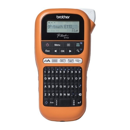 [PTE110VP] Brother PT-H110VP Rotuladora Electronica Portatil - Pantalla LCD - 200 Simbolos - Velocidad 20mms - Color Negro/Naranja