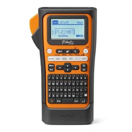 [PTE310BTVP] Brother PT-E310BTVP Rotuladora Electronica Bluetooth 5.0, USB - Pantalla LCD 180x180dpi - Velocidad de Impresion 20 mm/s - Ancho Max. de Cinta 15.8mm - Color Negro/Naranja