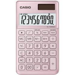 [SL-1000SC-PK] Casio SL-1000SC Calculadora de Bolsillo - Pantalla Extragrande de 10 Digitos - Alimentacion Solar y Pilas - Color Rosa