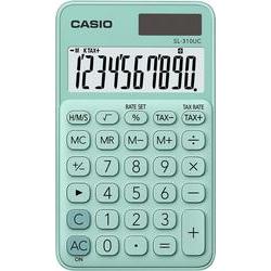 [SL-310UC-GN] Casio SL-310UC Calculadora de Bolsillo - Calculo de Impuestos - Pantalla LCD de 10 Digitos - Solar y Pilas - Color Verde