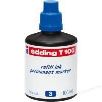 [T100-003] Edding T100 Bote de Recarga para Rotulador Permanente - Capacidad 100ml - Color Azul