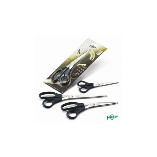 [T21] Faibo Tijeras de Oficina 21cm - Acero Inoxidable - Empuñadura Ergonomica - Punta Roma - Color Verde Oscuro