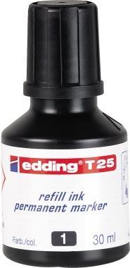 [T25-001] Edding T25 Bote de Recarga para Rotulador Permanente - Capacidad 30ml - Color Negro