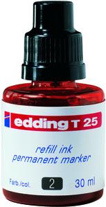 [T25-002] Edding T25 Bote de Recarga para Rotulador Permanente - Capacidad 30ml - Color Rojo