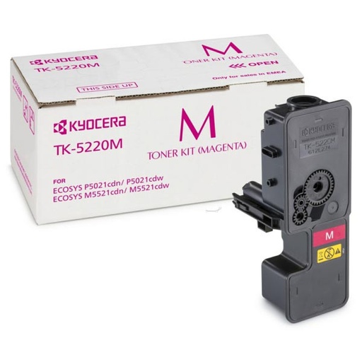 [TK5220M] Kyocera TK5220 Magenta Cartucho de Toner Original - Reemplaza 1T02R9BNL1/TK5220M