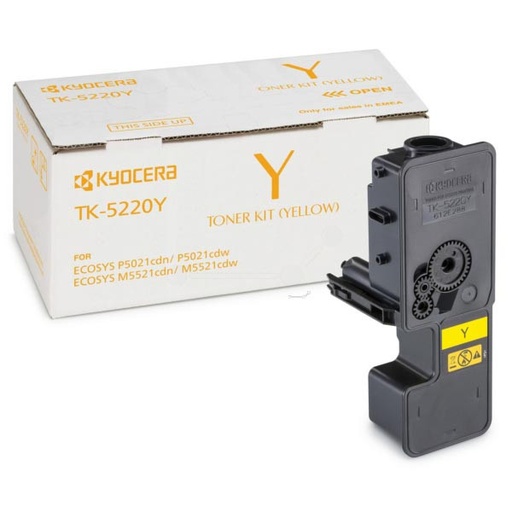 [TK5220Y] Kyocera TK5220 Amarillo Cartucho de Toner Original - Reemplaza 1T02R9ANL1/TK5220Y