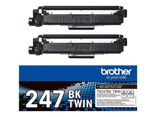 [TN247BKTWIN] Brother TN247 Negro Pack de 2 Cartuchos de Toner Originales - TN247BKTWIN