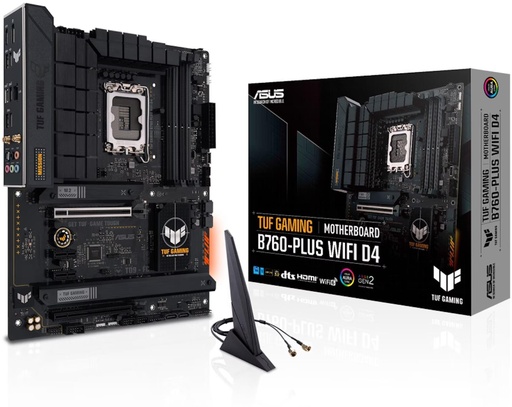 [TUF GAMING B760-PLUS WIFI D4] Asus TUF Gaming B760-PLUS WIFI D4 Placa Base Intel PCIe 4.0, DDR4, M.2, 4x Sata III, Ethernet de 2.5Gb, HDMI, USB 2.0, 3.2