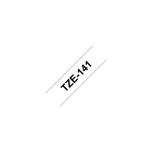 [TZE141] Brother TZe141 Cinta Laminada Original de Etiquetas - Texto negro sobre fondo transparente - Ancho 18mm x 8 metros