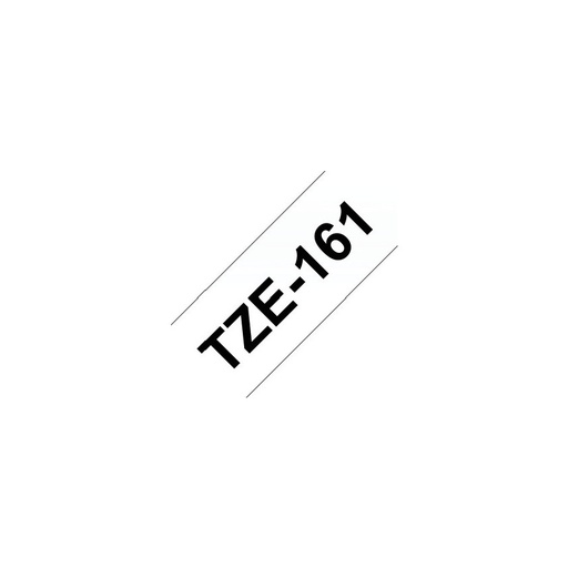 [TZE161] Brother TZe161 Cinta Laminada Original de Etiquetas - Texto negro sobre fondo transparente - Ancho 36mm x 8 metros