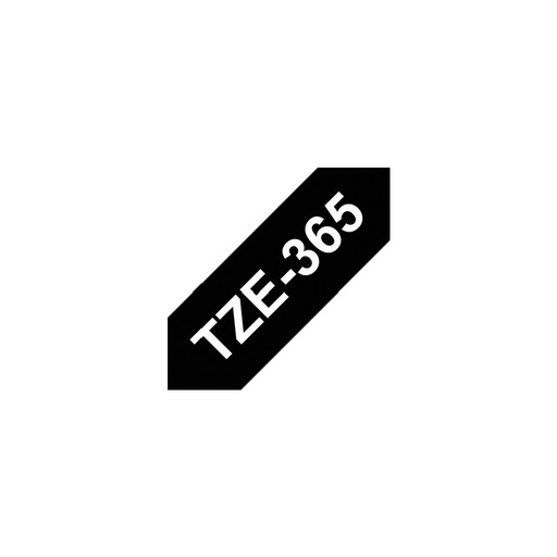 [TZE365] Brother TZe365 Cinta Laminada Original de Etiquetas - Texto blanco sobre fondo negro - Ancho 36mm x 8 metros