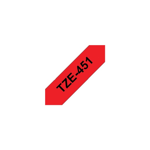 [TZE451] Brother TZe451 Cinta Laminada Original de Etiquetas - Texto negro sobre fondo rojo - Ancho 24mm x 8 metros