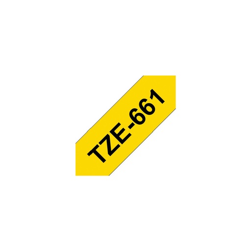 [TZE661] Brother TZe661 Cinta Laminada Original de Etiquetas - Texto negro sobre fondo amarillo - Ancho 36mm x 8 metros