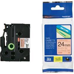 [TZeB51] Brother TZeB51 Cinta Laminada Fluorescente Original de Etiquetas - Texto negro sobre fondo blanco - Ancho 24mm x 5 metros