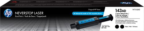 [W1143AD] HP W1143A Negro Pack de 2 Kits de Recarga de Toner Originales - 143A