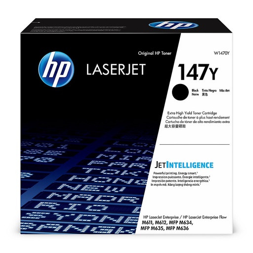 [W1470Y] HP W1470Y Negro Cartucho de Toner Original - 147Y
