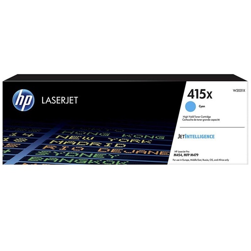 [W2031X] HP W2031X Cyan Cartucho de Toner Original - 415X