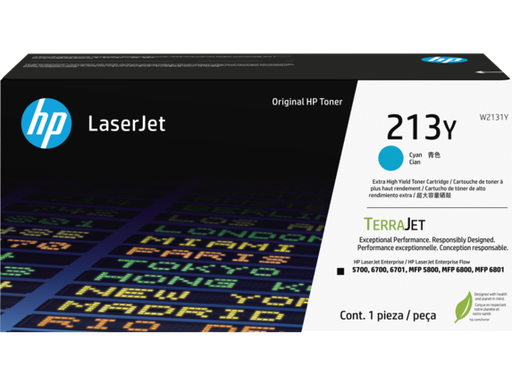 [W2131Y] HP W2131Y Cyan Cartucho de Toner Original - 213Y
