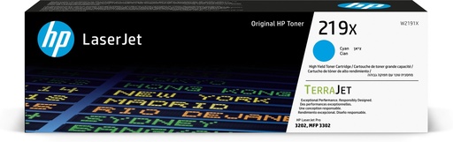 [W2191X] HP W2191X Cyan Cartucho de Toner Original - 219X