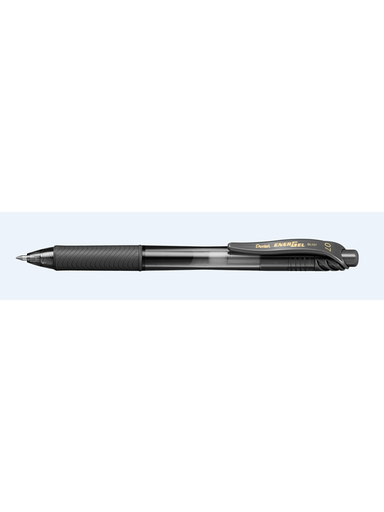 [XBL107-AAA] Pentel EnerGel X Pack de 3 Boligrafos de Bola Retractiles Tinta Gel - Punta 0.7mm - Trazo 0.35mm - Recargable - Grip de Agarre - 50% de Materiales Reciclados - Color Negro