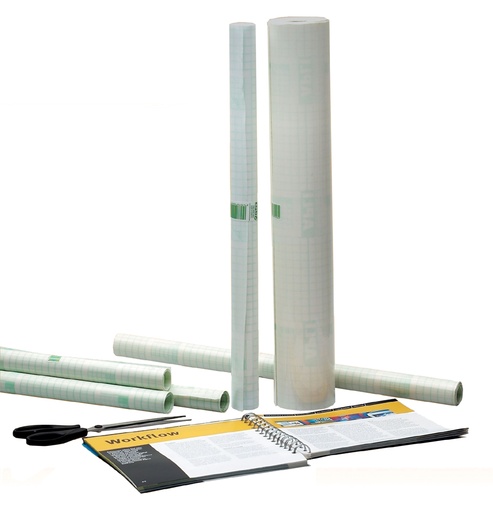 [00262] Apli Rollo de Polipropileno Transparente 1.5x0.50m - Adhesivo Reposicionable - Sistema Easy Peel - Cuadricula de Precision - Alta Resistencia a Arañazos y Roturas - No Amarillea